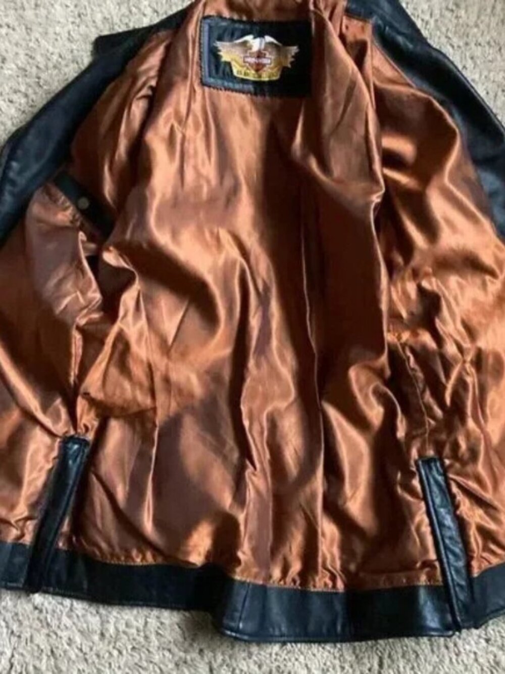 Vintage Harley Davidson Leather Jacket Size Medium Biker Moto Motorcycle - Picture 5 of 14